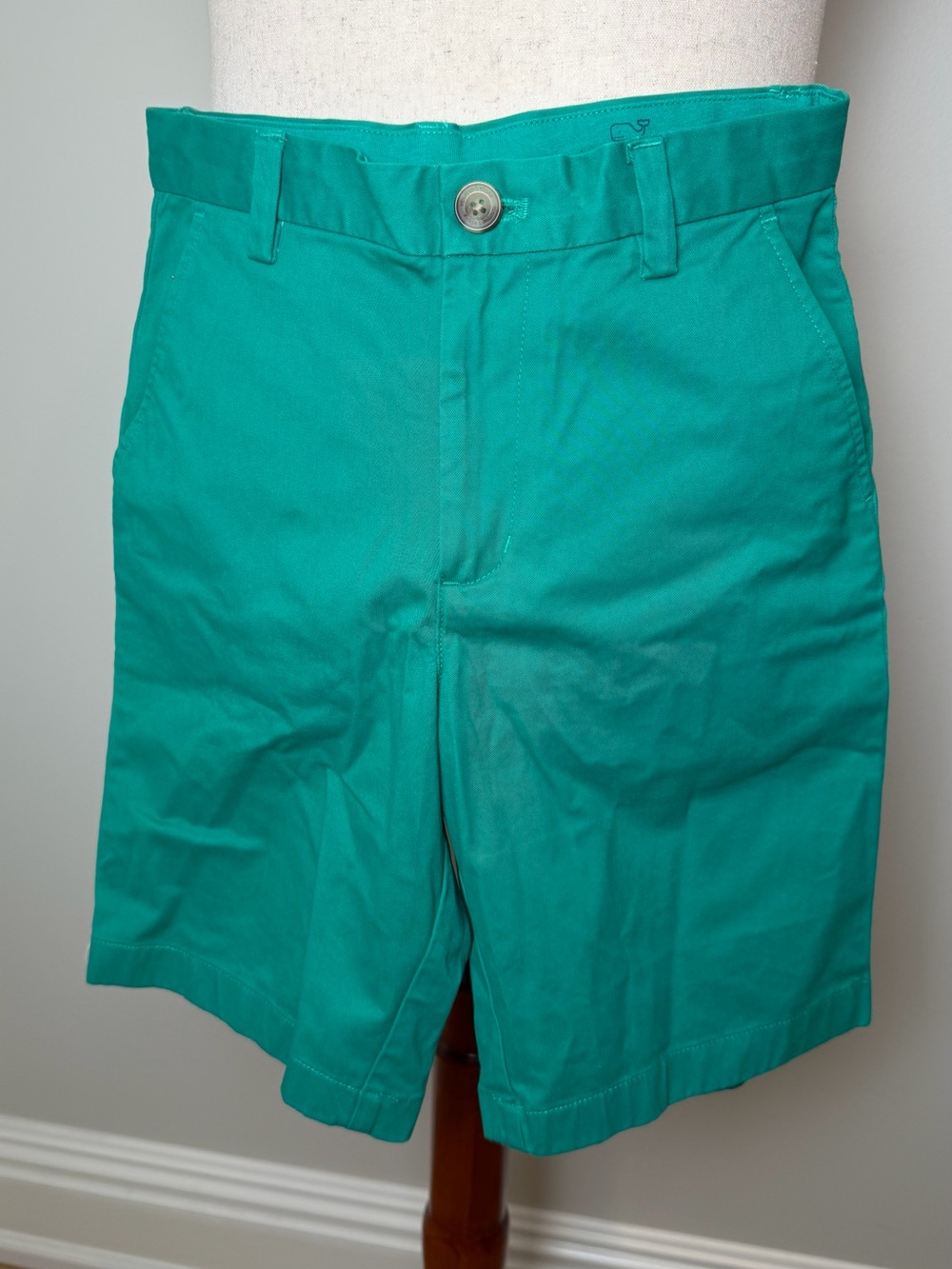 Vineyard Vines Boys 10 Teal Kids Flat-Front Shorts
